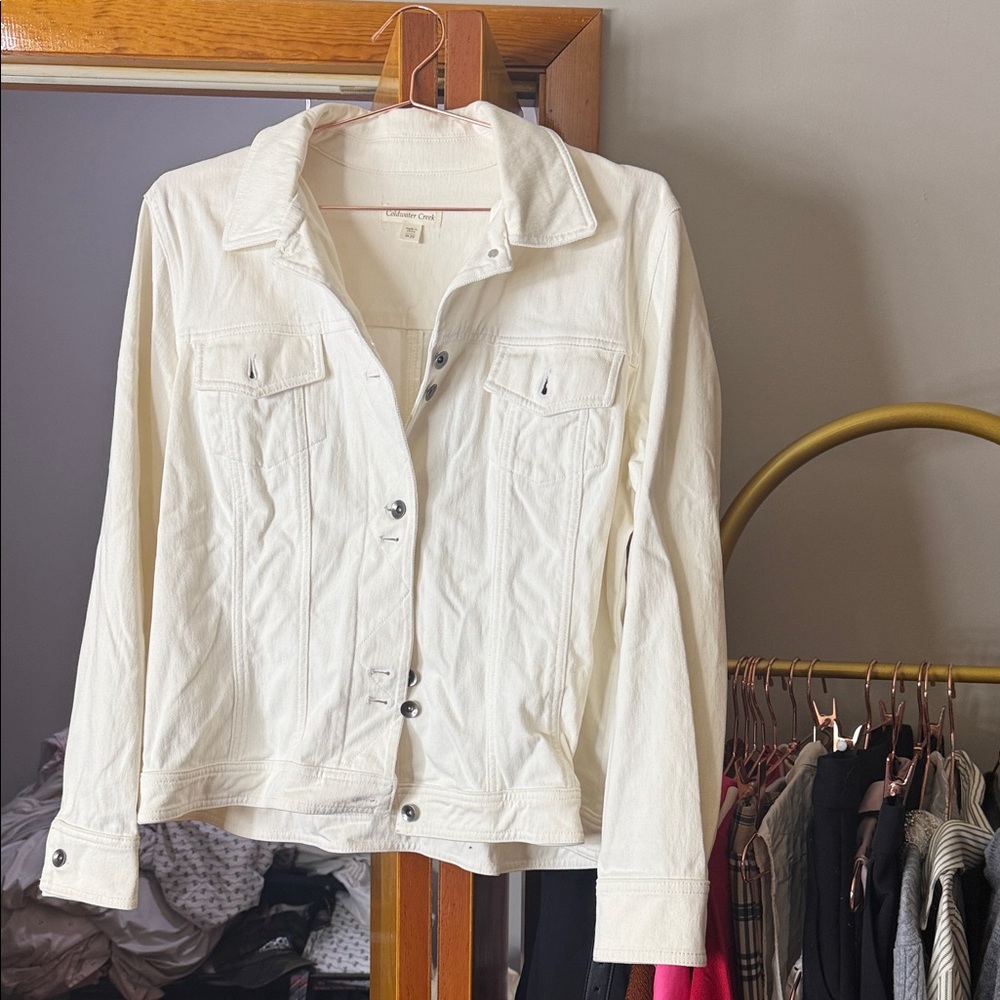 Women's White Denim Jacket
